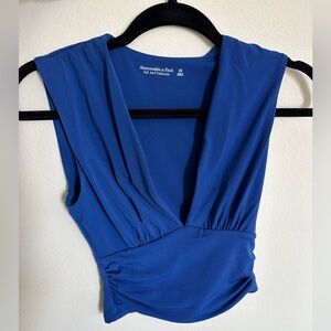 Blue Abercrombie crop top